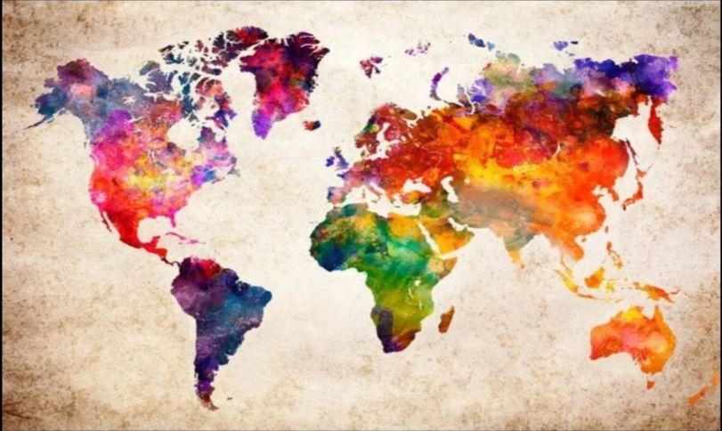 diamond painting wereldkaart Diamond painting wereldkaart